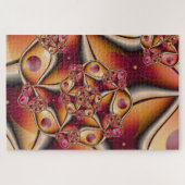 Colorful Joy Abstract Red Oranje Fantasy Fractal Legpuzzel (Horizontaal)
