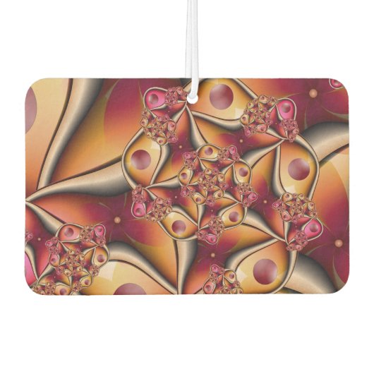 Colorful Joy Abstract Red Oranje Fantasy Fractal Luchtverfrisser (Voorkant)
