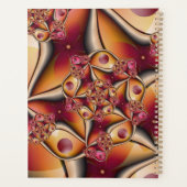 Colorful Joy Abstract Red Oranje Fantasy Fractal Planner (Achterkant)