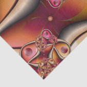 Colorful Joy Abstract Red Oranje Fantasy Fractal Tissuepapier (Detail)