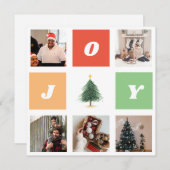 Colorful Joy kerstboom Foto Collage Feestdagenkaart (Voorkant / Achterkant)