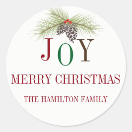 Colorful JOY Personalized Sticker