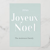 Colorful Joyeux Noel French Kerstmis Folie Feestdagenkaart (Voorkant)