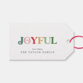 Colorful Joyful Family Holiday Cadeaulabel (Voorkant (Horizontaal))