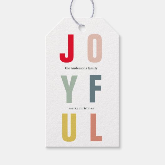 Colorful Joyful-Feestdagen Cadeaulabel (Voorkant)