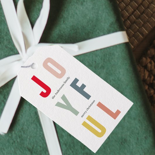 Colorful Joyful-Feestdagen Cadeaulabel