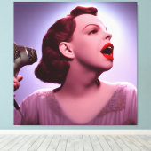 Colorful Judy Garland Canvas Print (Insitu (Houten vloer))