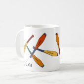 Colorful Juggling Clubs Jugglers, gepersonaliseerd Koffiemok (Voorkant links)