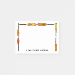 Colorful Juggling Clubs Jugglers, gepersonaliseerd Post-it® Notes