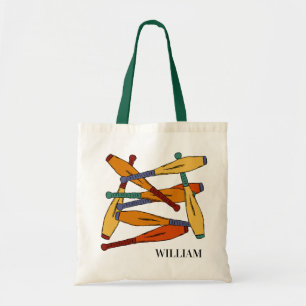 Colorful Juggling Clubs Jugglers, gepersonaliseerd Tote Bag