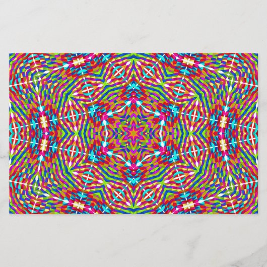 Colorful jumble Mandala Briefpapier (Voorkant)