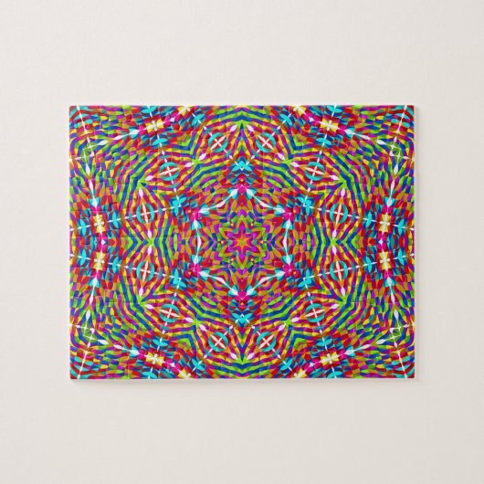 Colorful jumble Mandala Legpuzzel (Horizontaal)
