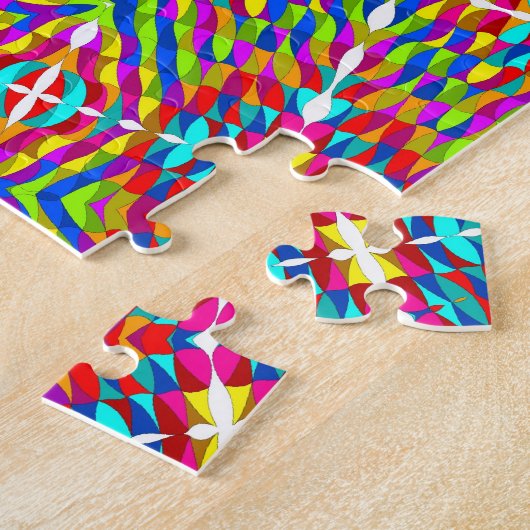 Colorful jumble Mandala Legpuzzel (Zijkant)