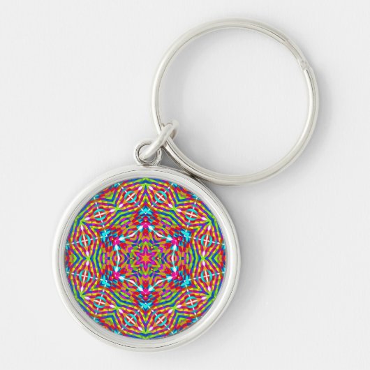 Colorful jumble Mandala Sleutelhanger (Voorkant)