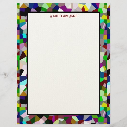 Colorful Jumble Stationery Paper Briefhoofd (Voorkant)