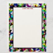 Colorful Jumble Stationery Paper Briefhoofd (Voorkant / Achterkant)