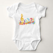 Colorful Jumked Musical Notes Romper (Voorkant)