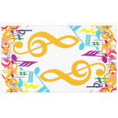 Colorful Jumked Musical Notes Tafelkleed (Voorkant (Horizontaal))