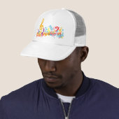 Colorful Jumked Musical Notes Trucker Pet (In situ)