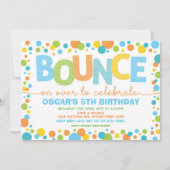 Colorful Jump Bounce Trampoline Birthday Party Kaart (Voorkant)