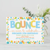 Colorful Jump Bounce Trampoline Birthday Party Kaart (Staand voorkant)