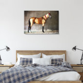 Colorful Jumping Horse Canvas Afdruk (Insitu (Slaapkamer))