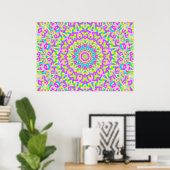 Colorful Kaleidoscoop 010 Poster (Thuiskantoor)