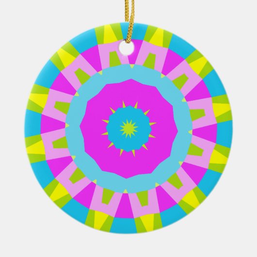 Colorful Kaleidoscoop 014 Keramisch Ornament (Voorkant)