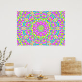 Colorful Kaleidoscoop 01 Poster (Keuken)