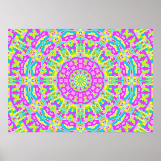 Colorful Kaleidoscoop 01 Poster (Voorkant)