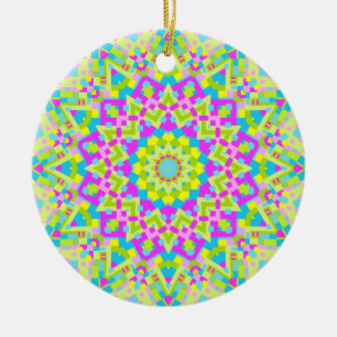 Colorful Kaleidoscoop 02 Keramisch Ornament