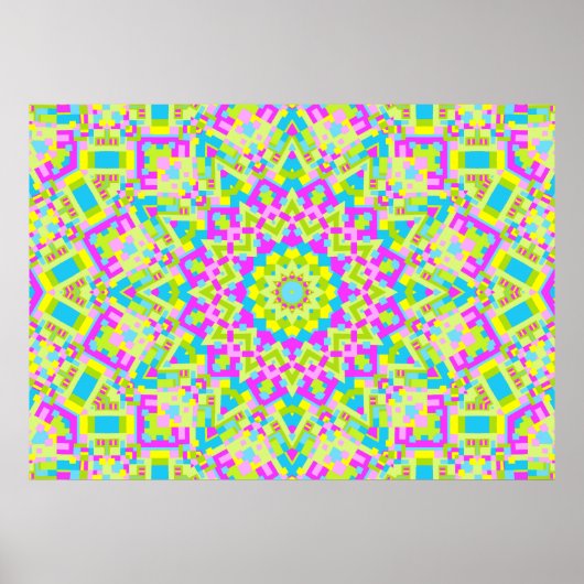 Colorful Kaleidoscoop 02 Poster (Voorkant)