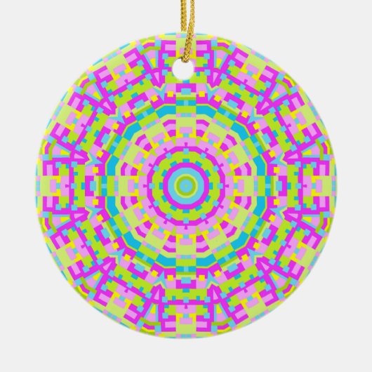 Colorful Kaleidoscoop 03 Keramisch Ornament (Voorkant)