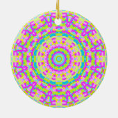 Colorful Kaleidoscoop 03 Keramisch Ornament (Achterkant)