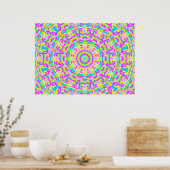 Colorful Kaleidoscoop 03 Poster (Keuken)
