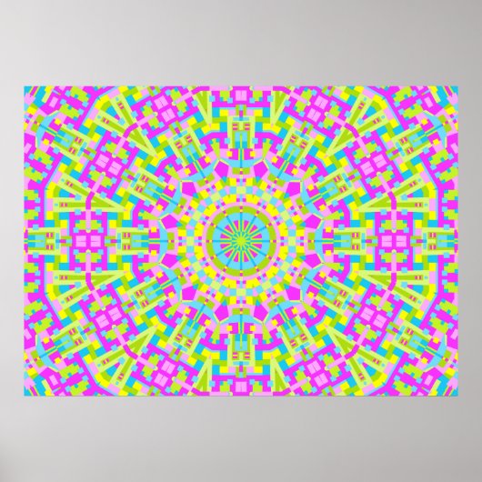 Colorful Kaleidoscoop 05 Poster (Voorkant)