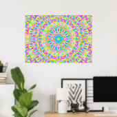 Colorful Kaleidoscoop 06 Poster (Thuiskantoor)