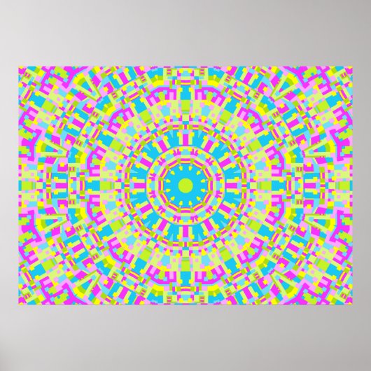 Colorful Kaleidoscoop 06 Poster (Voorkant)