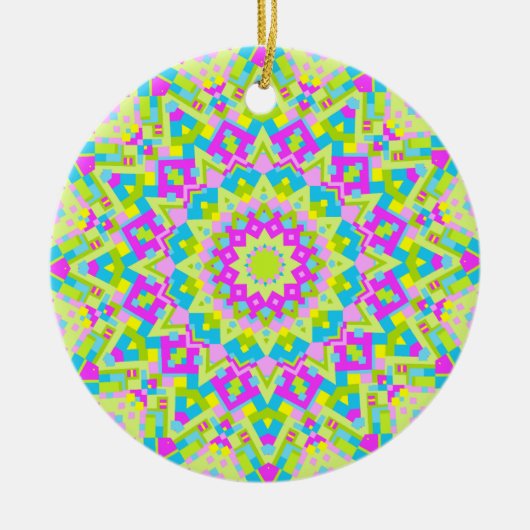 Colorful Kaleidoscoop 07 Keramisch Ornament (Voorkant)