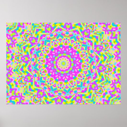 Colorful Kaleidoscoop 08 Poster (Voorkant)