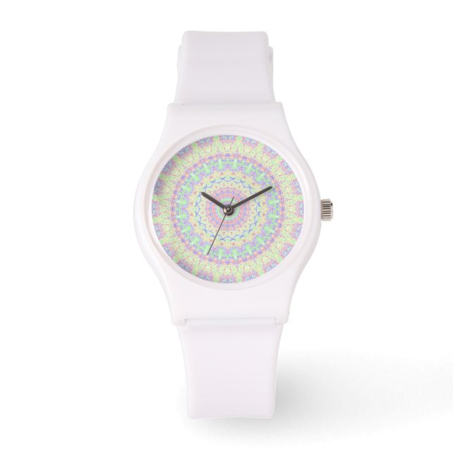 Colorful Kaleidoscoop Horloge (Voorkant)