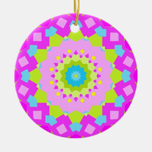 Colorful Kaleidoscoop Keramisch Ornament (Voorkant)