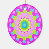Colorful Kaleidoscoop Keramisch Ornament (Links)
