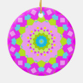 Colorful Kaleidoscoop Keramisch Ornament (Achterkant)