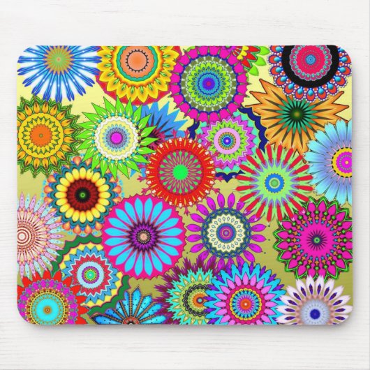Colorful kaleidoscoop muismat (Voorkant)
