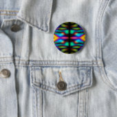 Colorful kaleidoscoop ronde button 5,7 cm (In situ)