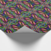Colorful kaleidoscoop starburst cadeaupapier (Hoek)