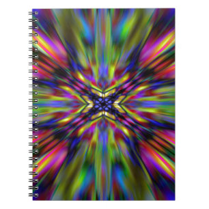 Colorful kaleidoscoop starburst notitieboek