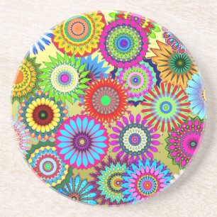 Colorful kaleidoscoop zandsteen onderzetter
