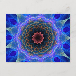 Colorful Kaleidoscope Flower Pattern Briefkaart
